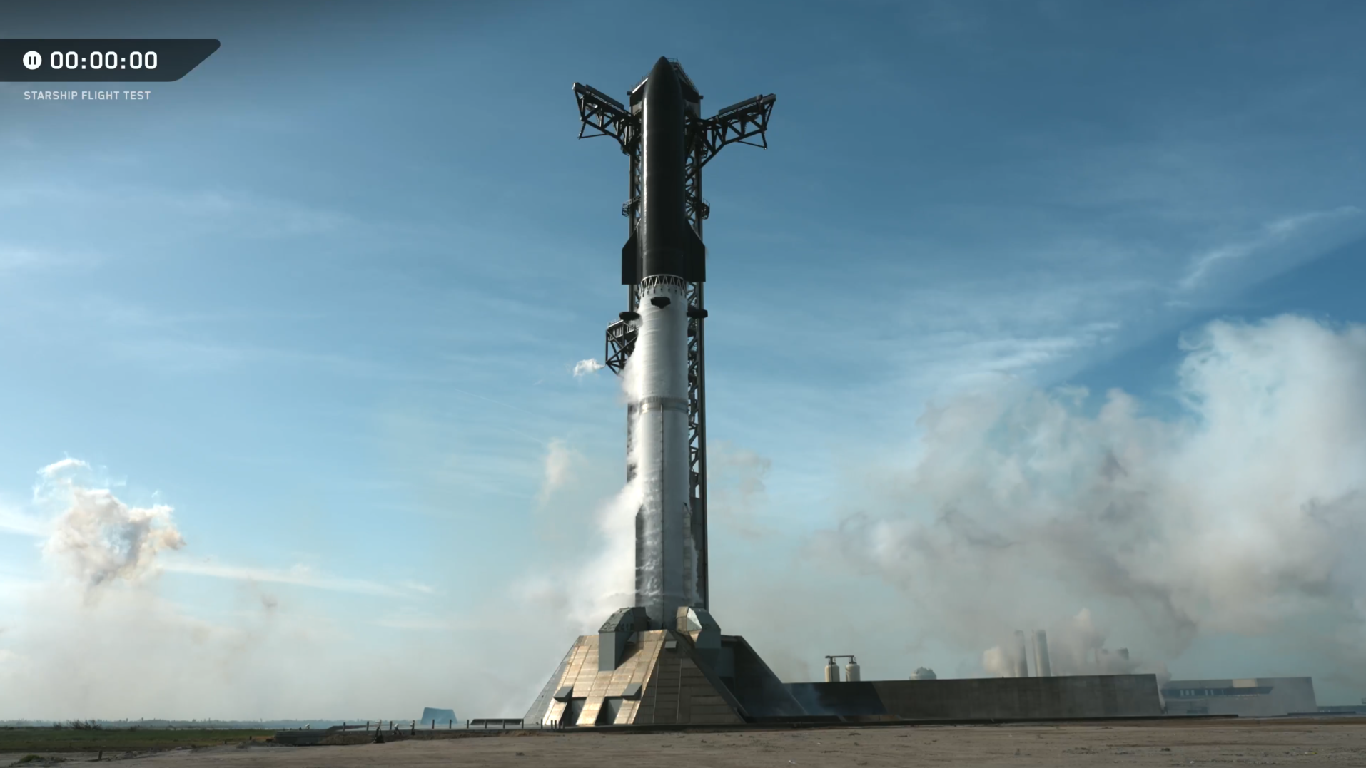 SpaceX星舰第13次试飞在发射台中止，两台Raptor发动机未能点燃
